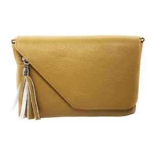 Chicca Borse Tracollina Donna in Pelle Senape