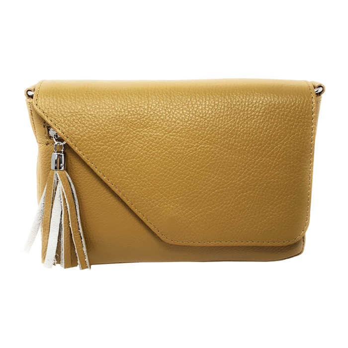 Chicca Borse Tracollina Donna in Pelle Senape