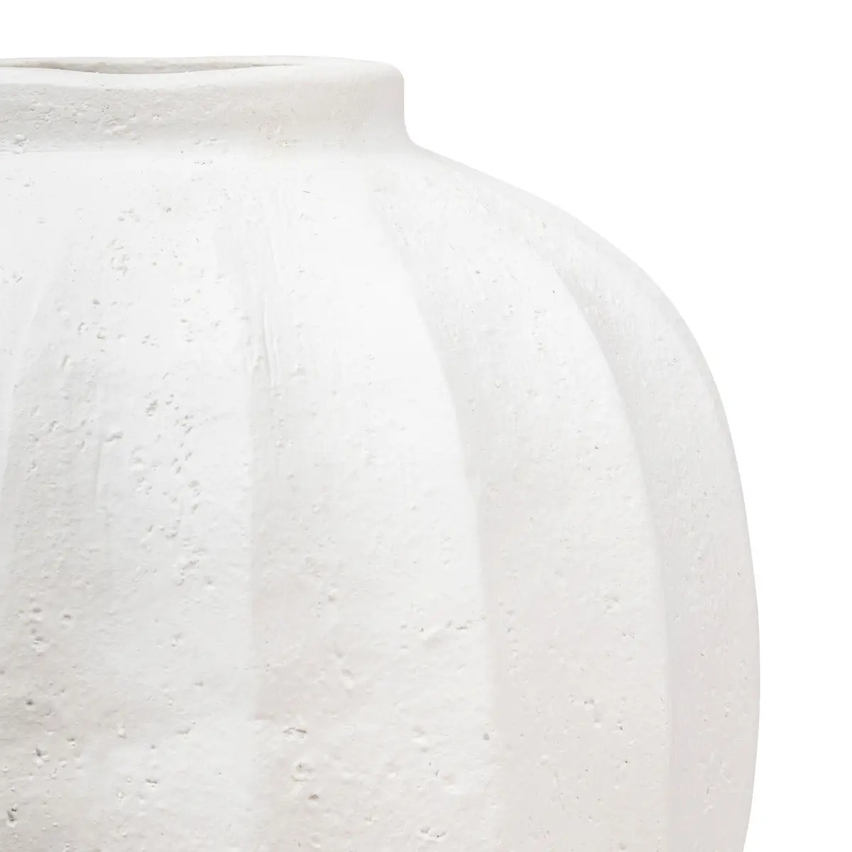 Vase boule "Amia" céramique blanc H28cm