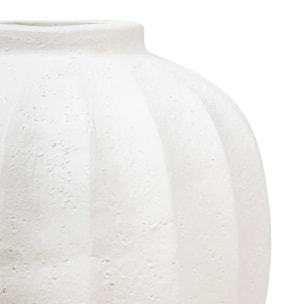 Vase boule "Amia" céramique blanc H28cm