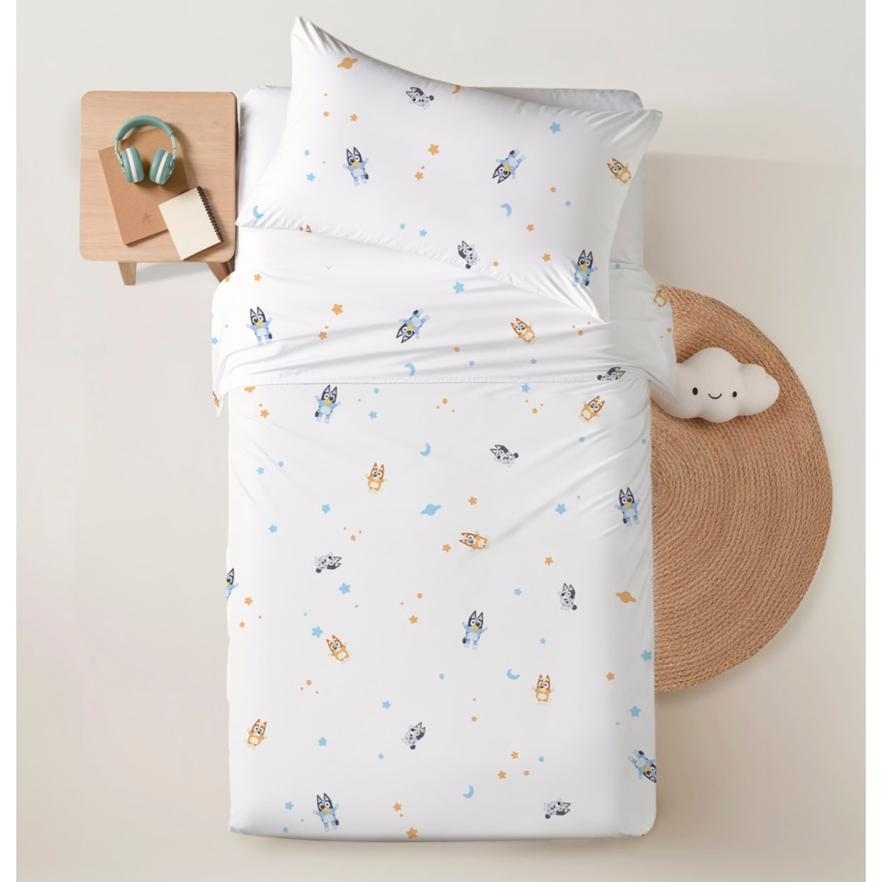 Sábana encimera BLUEY + funda almohada 45x125