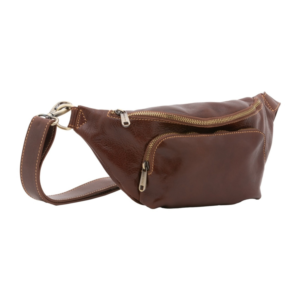 Marsupio da uomo in vera pelle - Modello False - 100% pelle - 37.0 x 16.5 x 10.0 cm