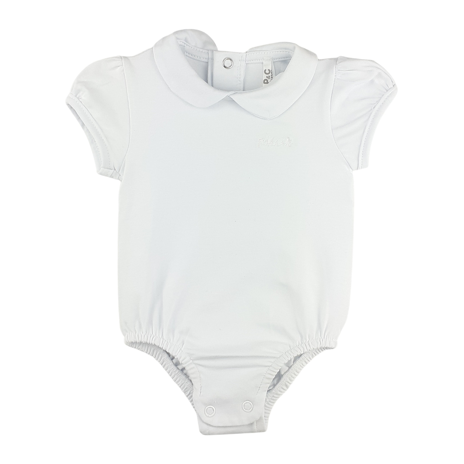 BODY JERSEY BIANCO CON COLLETTO