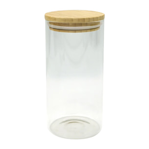 Boîte de conservation en verre 1,5L avec couvercle en Bambou Fackelmann Nature