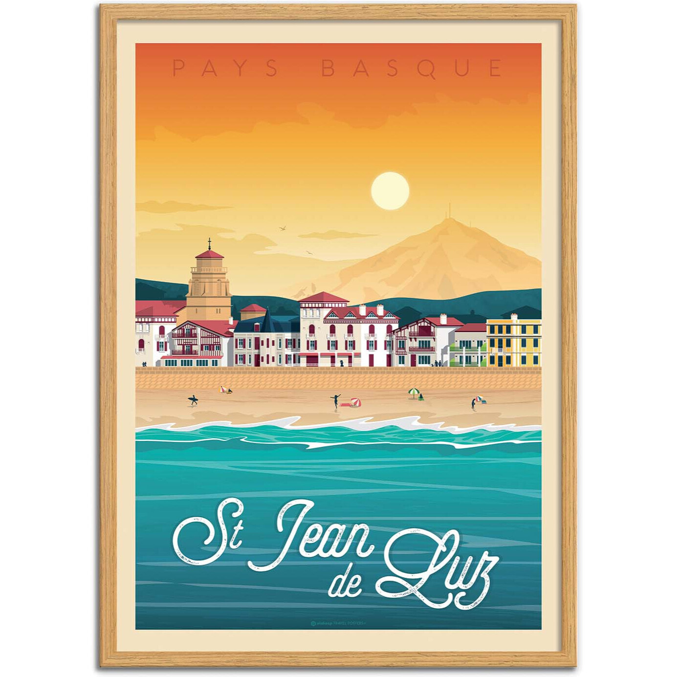Affiche - Saint Jean de Luz - Olahoop Travel Posters