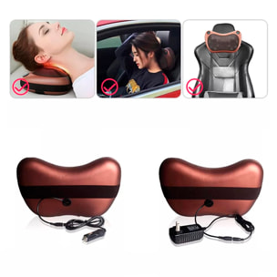Almohada de masaje con 8 cabezales, masaje en ambas direcciones y calor infrarrojo.