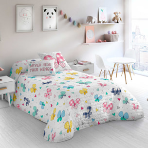 Cool Kids - Colcha Bouti Estampada - 100% Algodón - 70 gr/m² - Butterfly