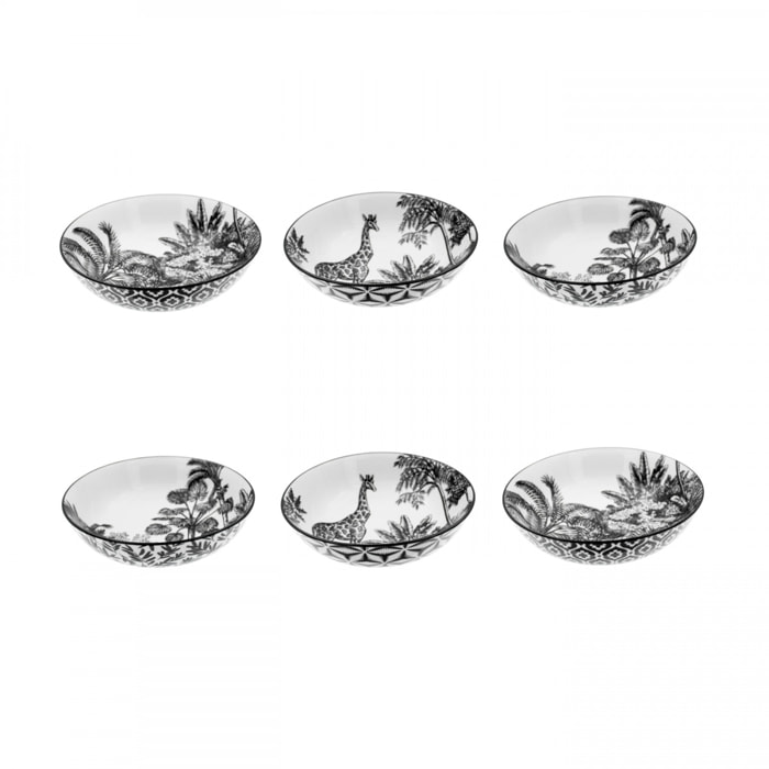 Lot de 6 assiettes creuses, SAVANA