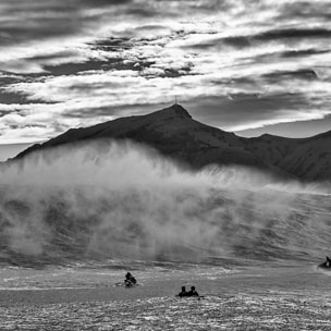 Tableau noir et blanc deco surf belharra Tableau alu Dibond