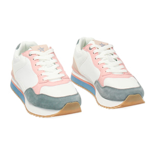 Sneakers bianco rosa