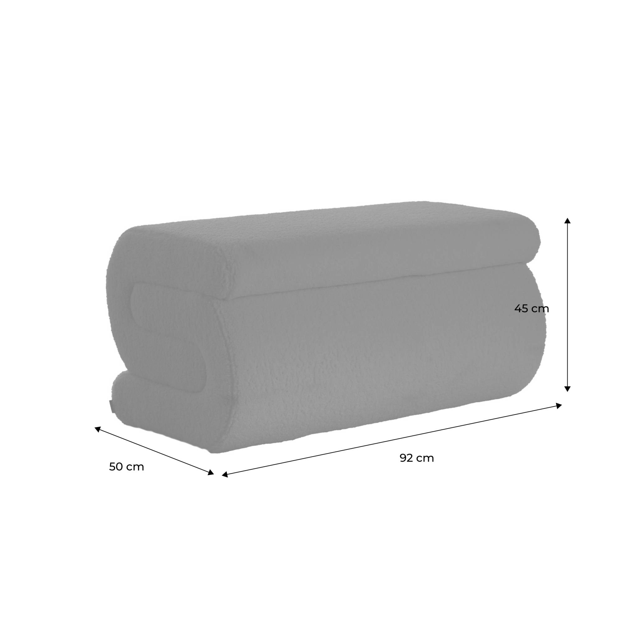 Banc design revêtement bouclette 1-2 places SASHA