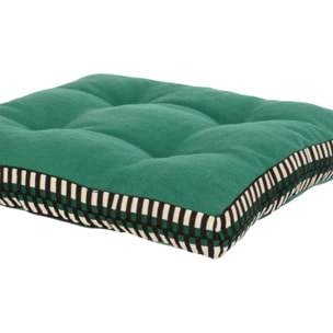 Galette de chaise "Malakite" vert cèdre 38x38cm