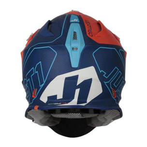 CASCO OFFROAD J18 VERTIGO BLUE WHITE FLUO ORANGEJUST1