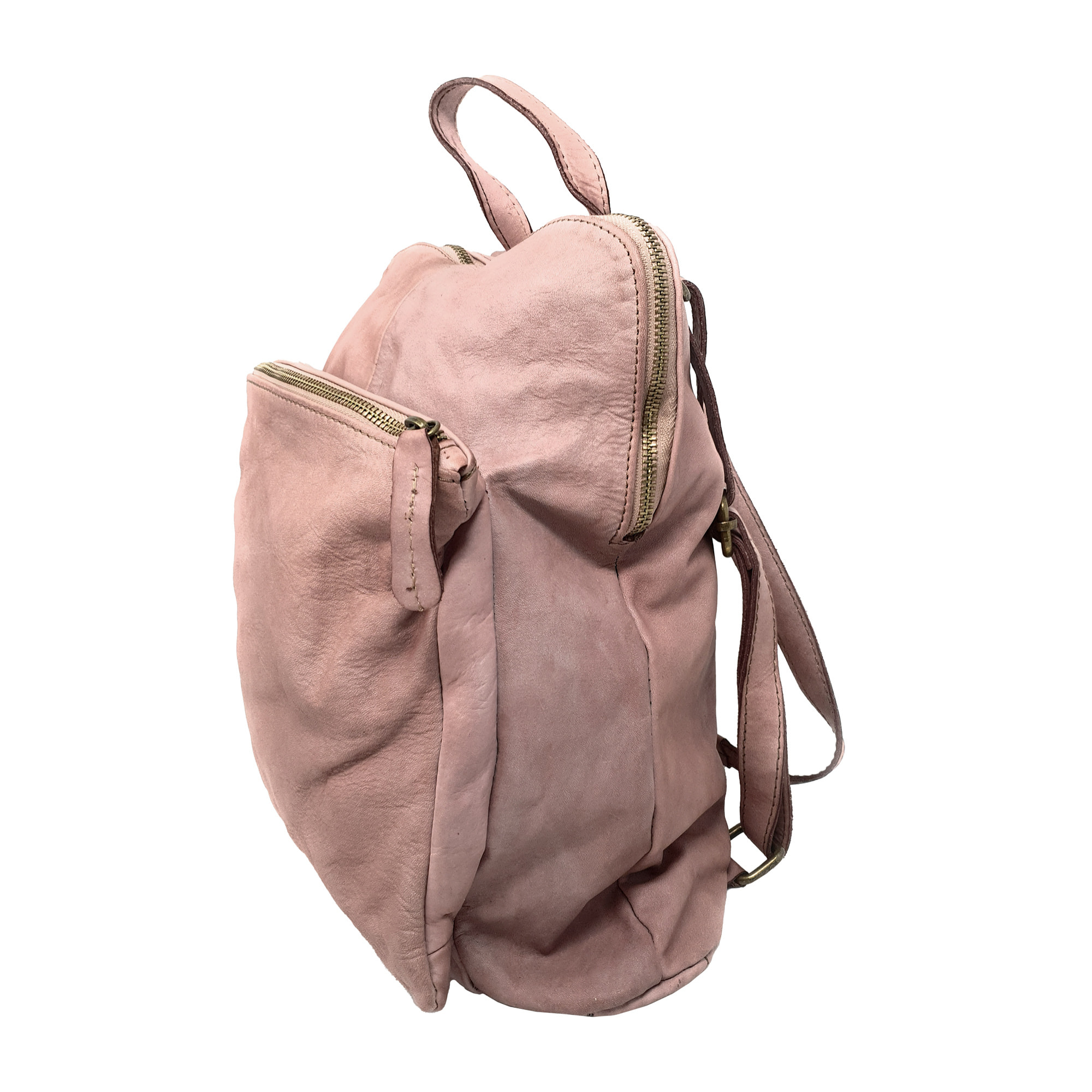 Chicca Borse Borsa Zaino Donna in Pelle Rosa Antico