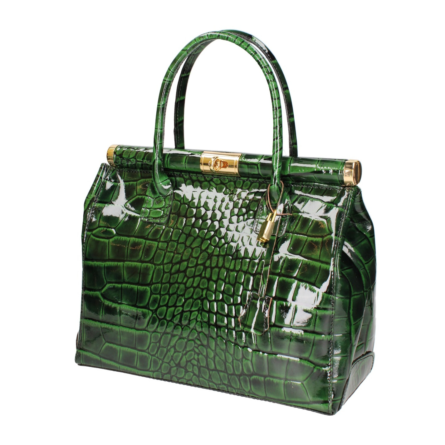 Borsa a mano da donna - Modello Delfina - Vera pelle - 32.0 x 28.0 x 15.0 cm