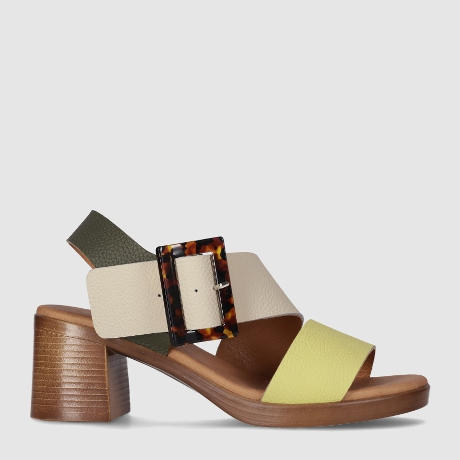 Sandalias de Piel - Multicolor - Tacón: 6 cm