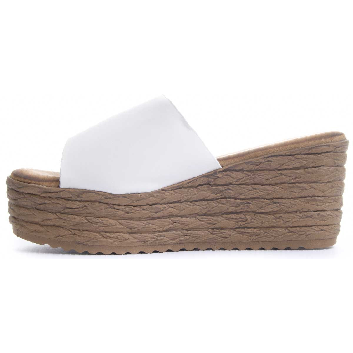 Sandalias de Cuña - Blanco - Altura: 8 cm