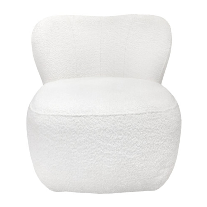 Fauteuil bas arrondi et enveloppant en tissu - 6 variations - BERRY