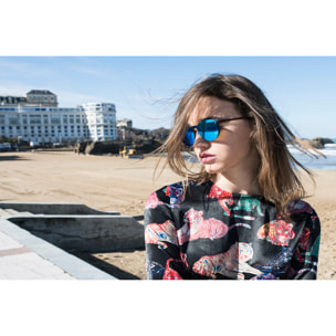Gafas de sol OCEAN LOIRET - De tiras marrón mate / Plana revo azul cielo