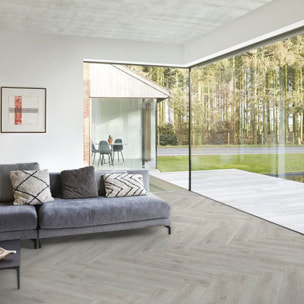 Lot de 3 paquets 8,13 m2 LIVE CL30 sol vinyle, facile à installer, 132,6 x 20,4 x 0,38 cm, chêne serene perle (60001895-GVP3)