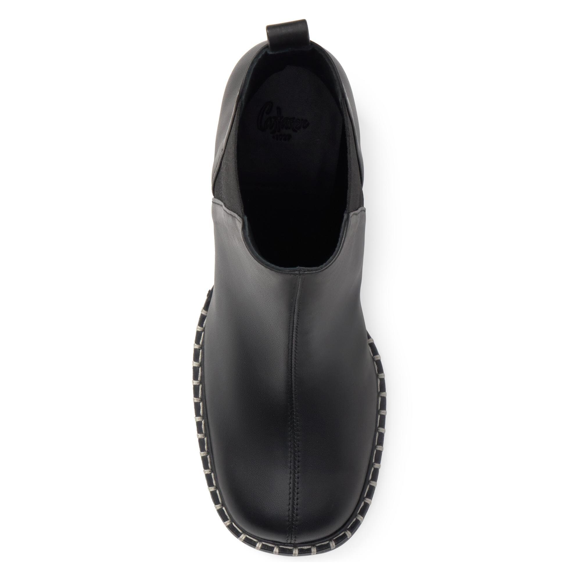 Botín de tacón Neandra en napa con cierre elástico