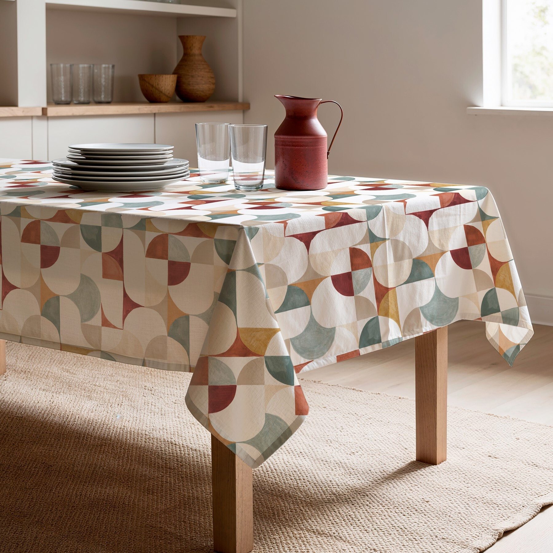 Nappe imprimée anti-tâches NAGORE MULTICOLORE