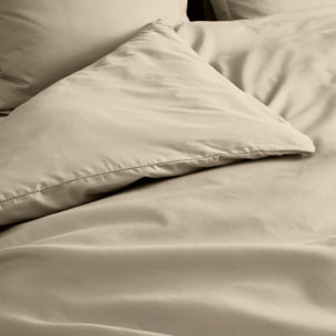 Housse de couette 100% Percale de Coton ORIGINE - Sable