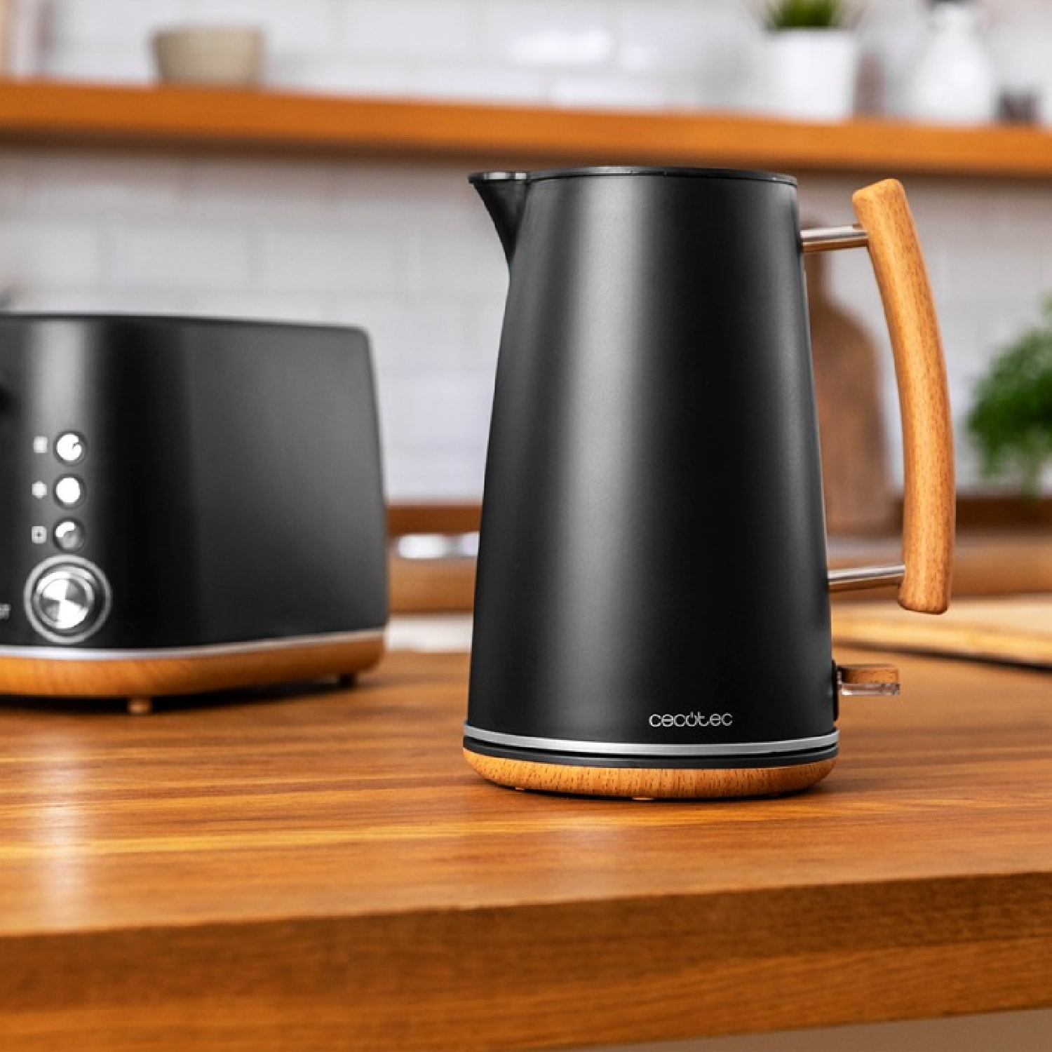 Cecotec Bouilloire ThermoSense 400 Black Woody