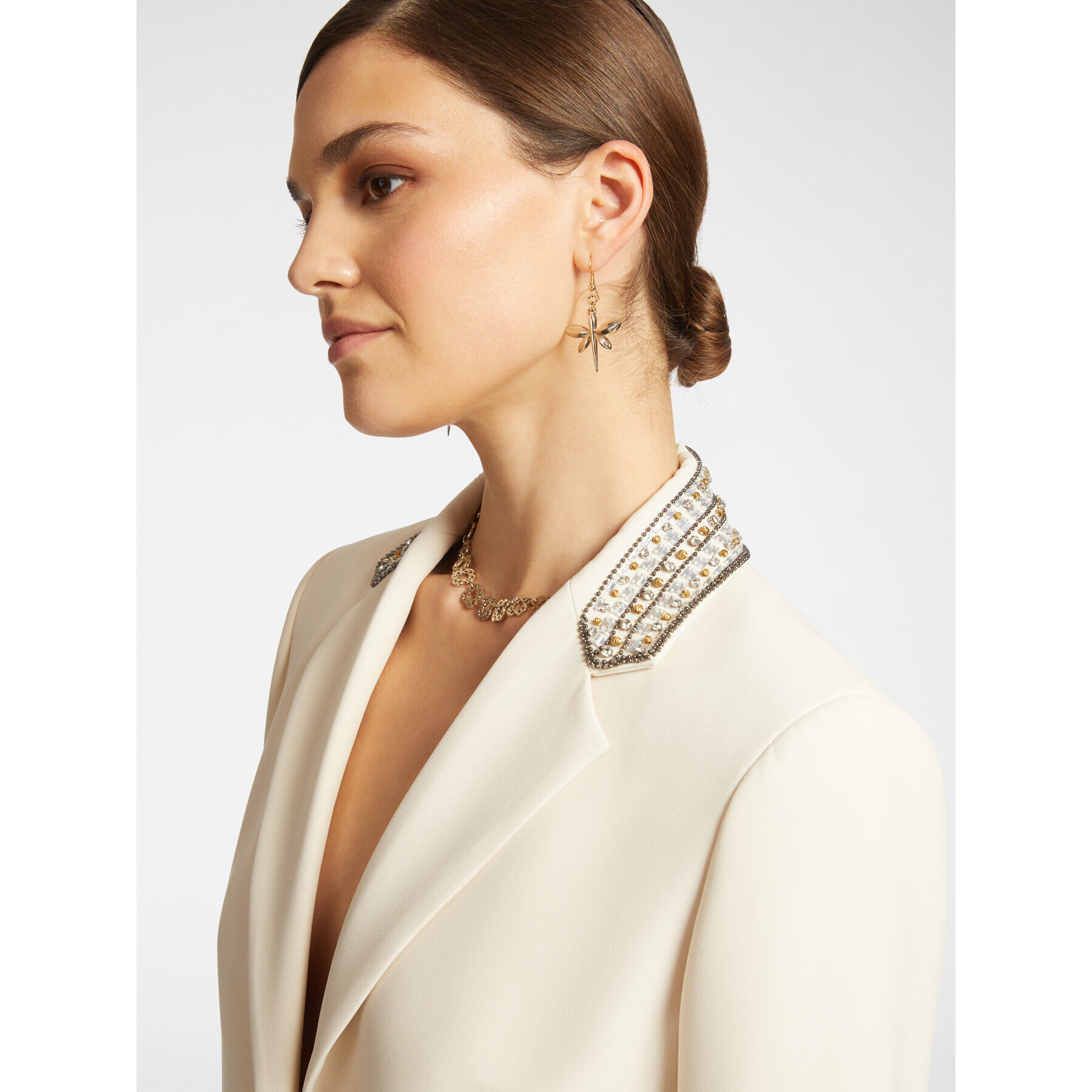Elena Mirò - Blazer con ricami - Bianco