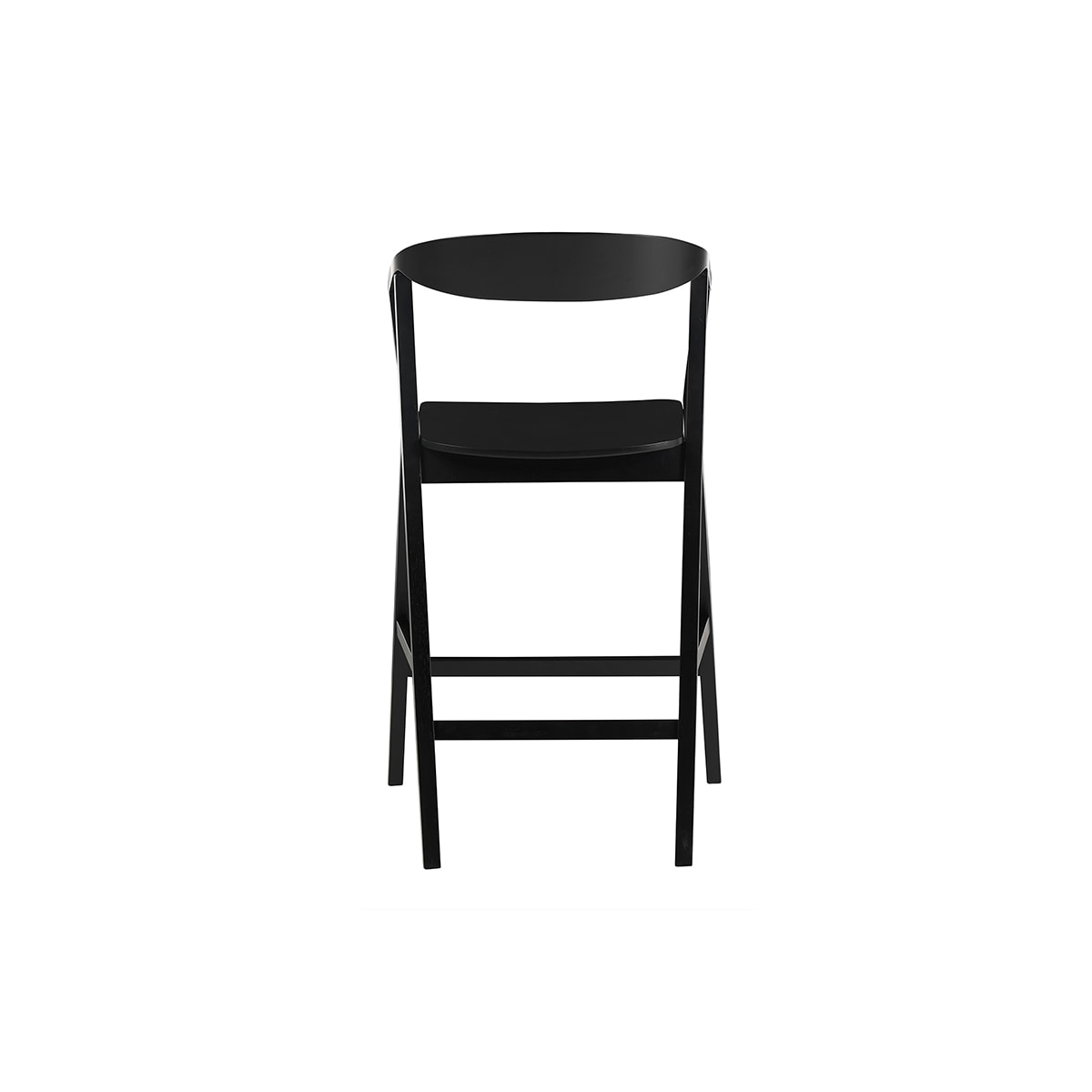 Tabourets de bar scandinaves en bois noir H66.5 cm (lot de 2) BAHIA