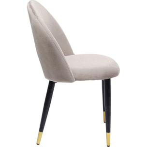 Chaise Iris velours beige Kare Design