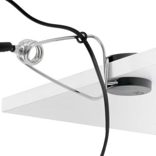 STUDIO Lampe avec pince chrome et blanche
