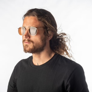 Gafas de sol PALO ALTO ATLANTA - Metal dorado / Marrón