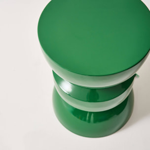 Table d'appoint, bout de canapé, table de chevet métal effet glossy Ø32 x H44,5cm ASSA