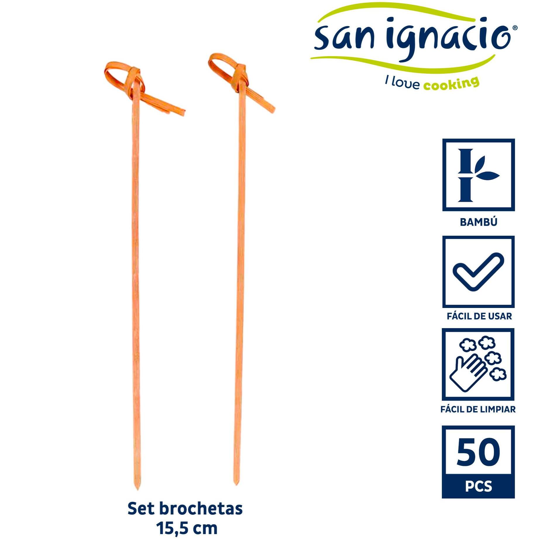 Set 50 brochetas natural colección kinvara