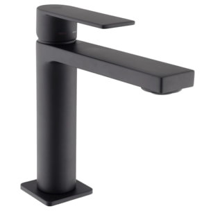 B-Way set mitigeur lavabo + mitigeur cuisine Ceramia Timeless acier inoxydable, douchette extractible, noir mat (SATTMLBM271)