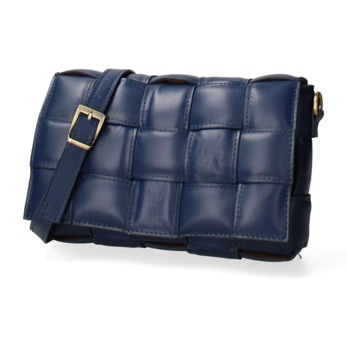Borsa a tracolla da donna Made in Italy - Modello Artena - 100% pelle - 26.0 x 17.0 x 6.0 cm