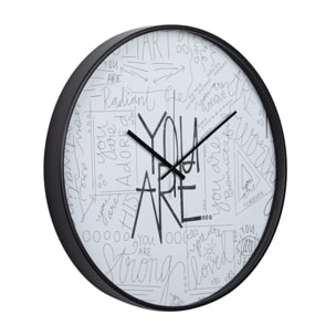 Reloj Pared Metal Negro 60x4,5x60 Cm