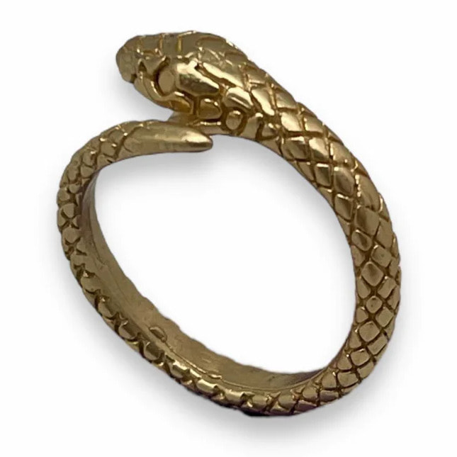 Anillo serpiente Indi en dorado T16