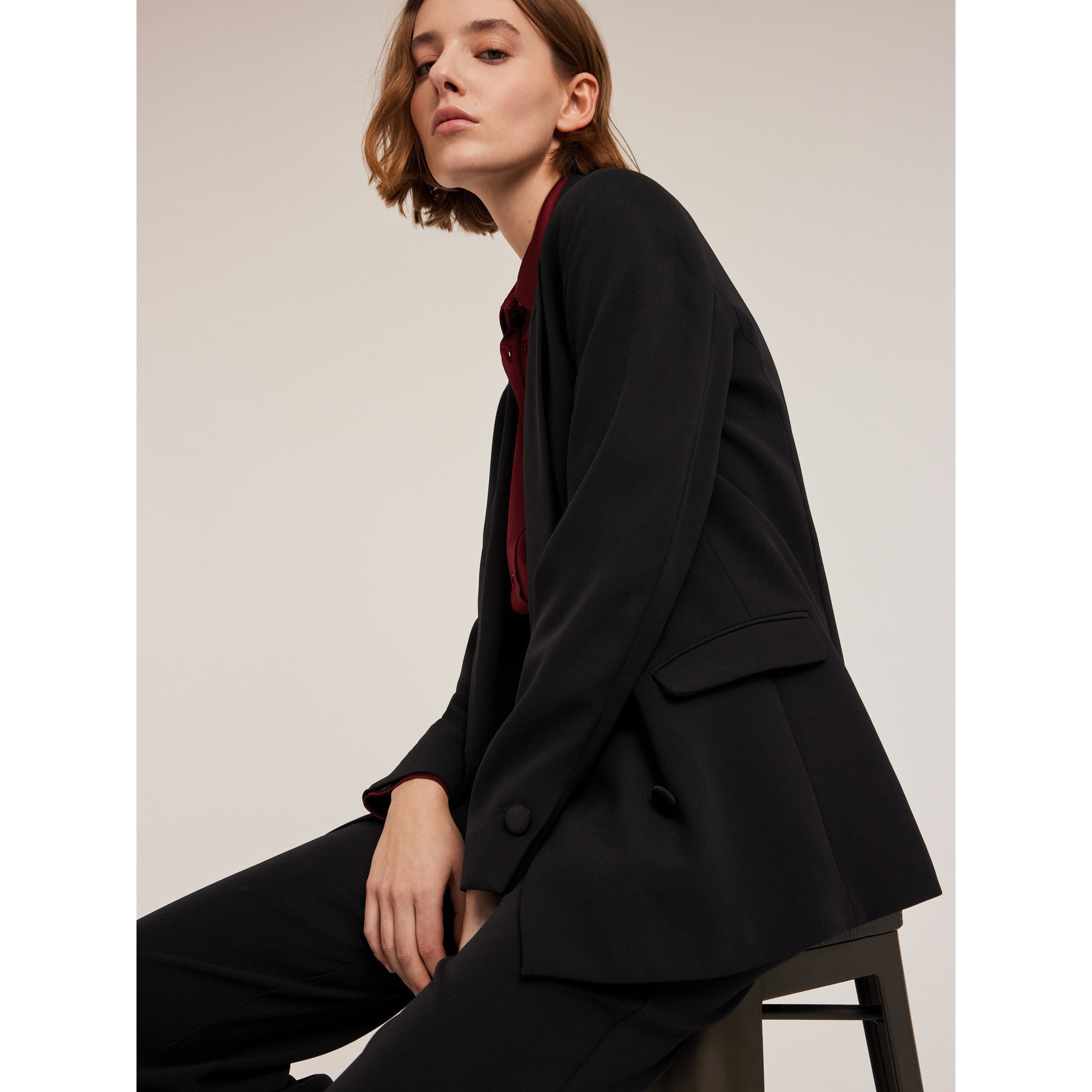 Motivi - Blazer oversize con doble botonadura - Negro