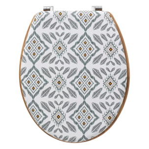 Abattant WC blanc et gris "Hapache"