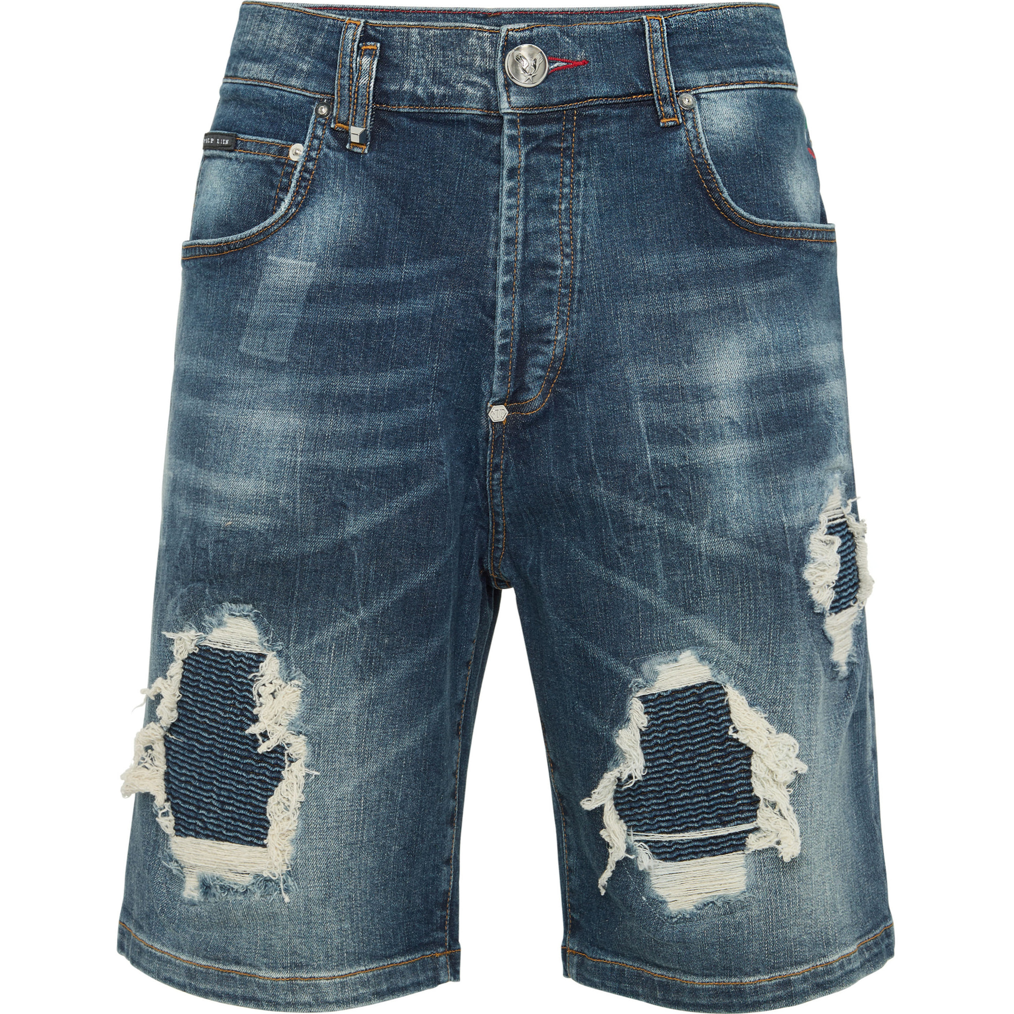 PHILIPP PLEIN DENIM SHORTS