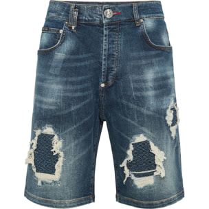 PHILIPP PLEIN DENIM SHORTS