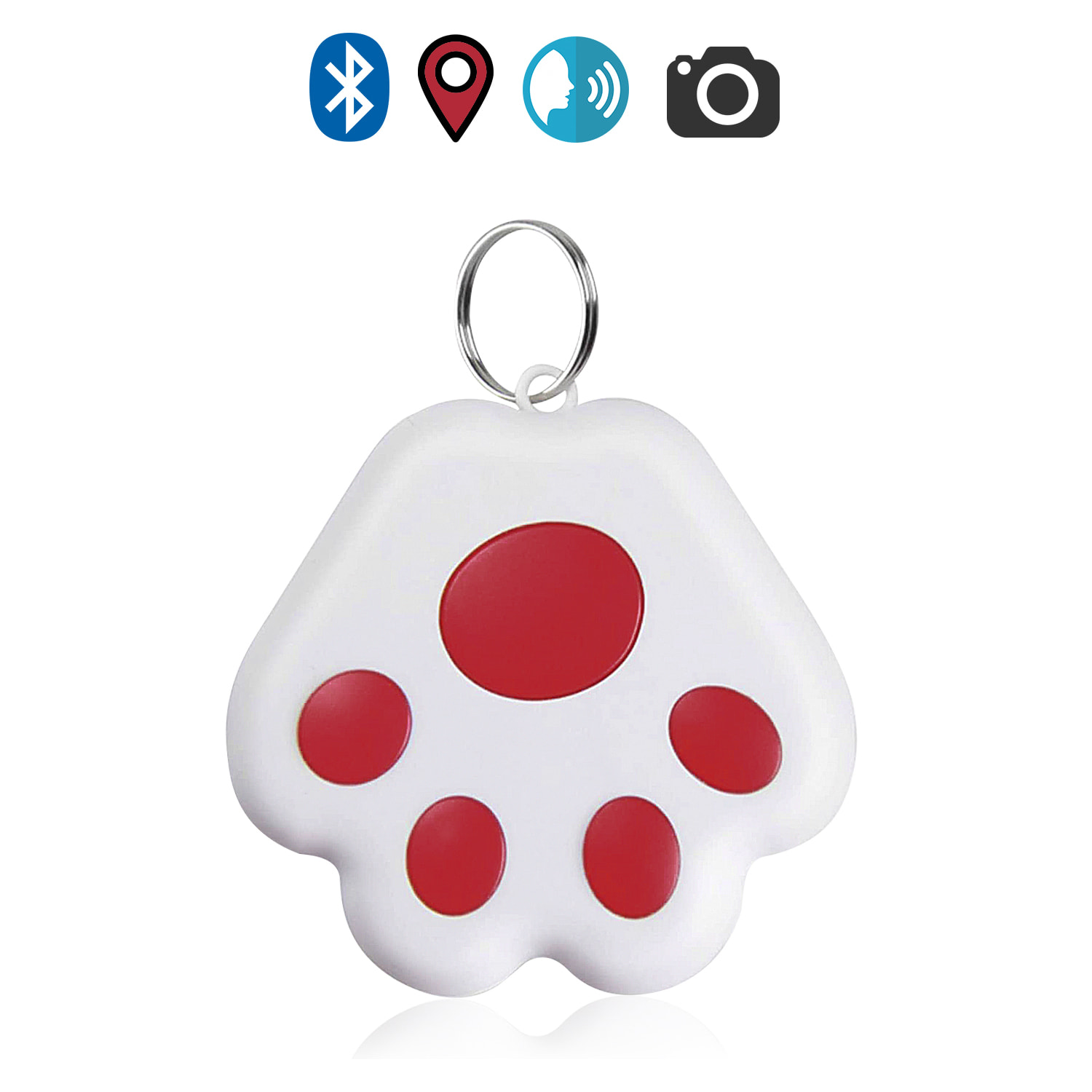 Localizzatore PAW Bluetooth 4.0 multifunzione, con indicatore GPS dell'ultima posizione. Per animali domestici, chiavi, valigie, ecc.