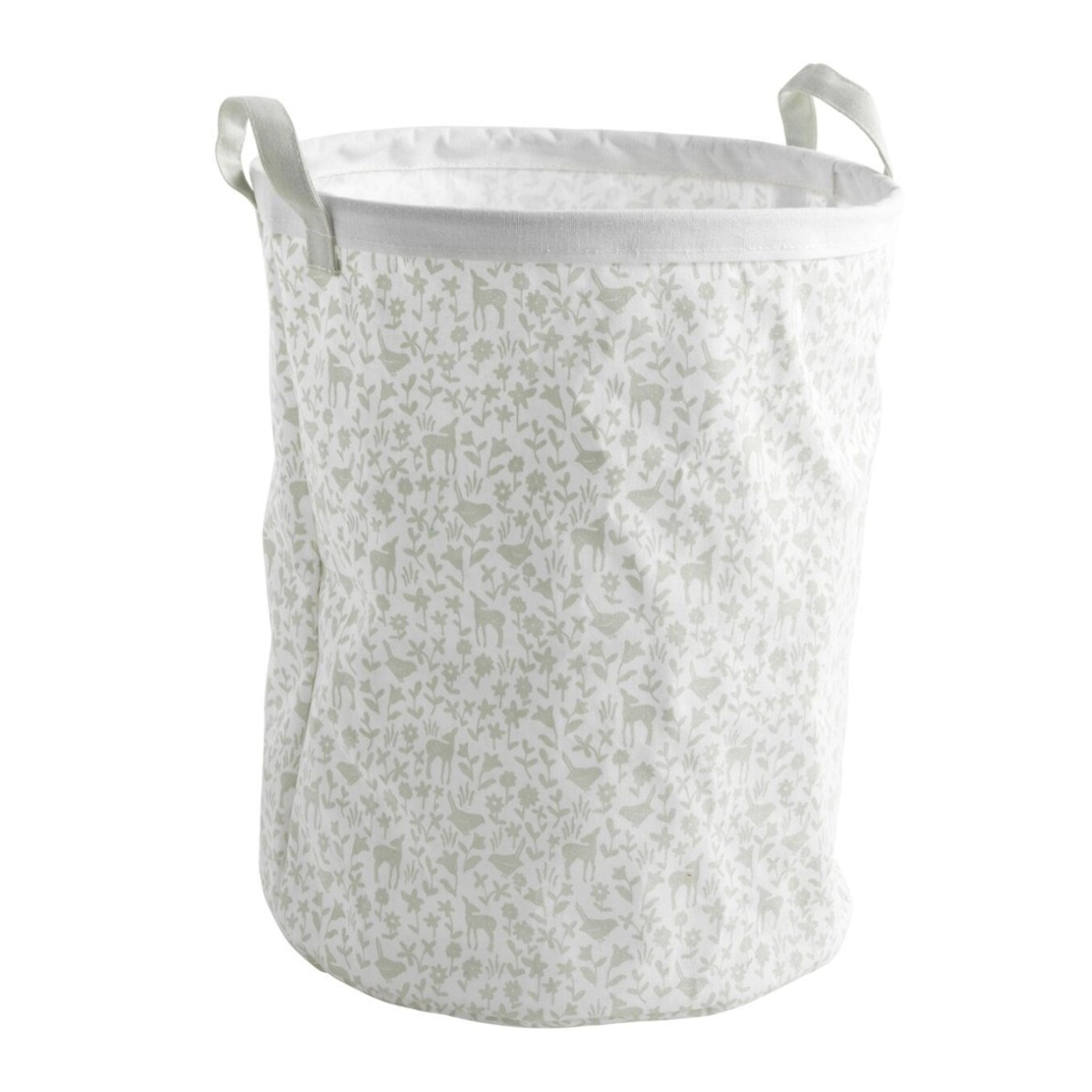 Panier de rangement 31x39x31cm en coton blanc