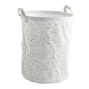 Panier de rangement 31x39x31cm en coton blanc