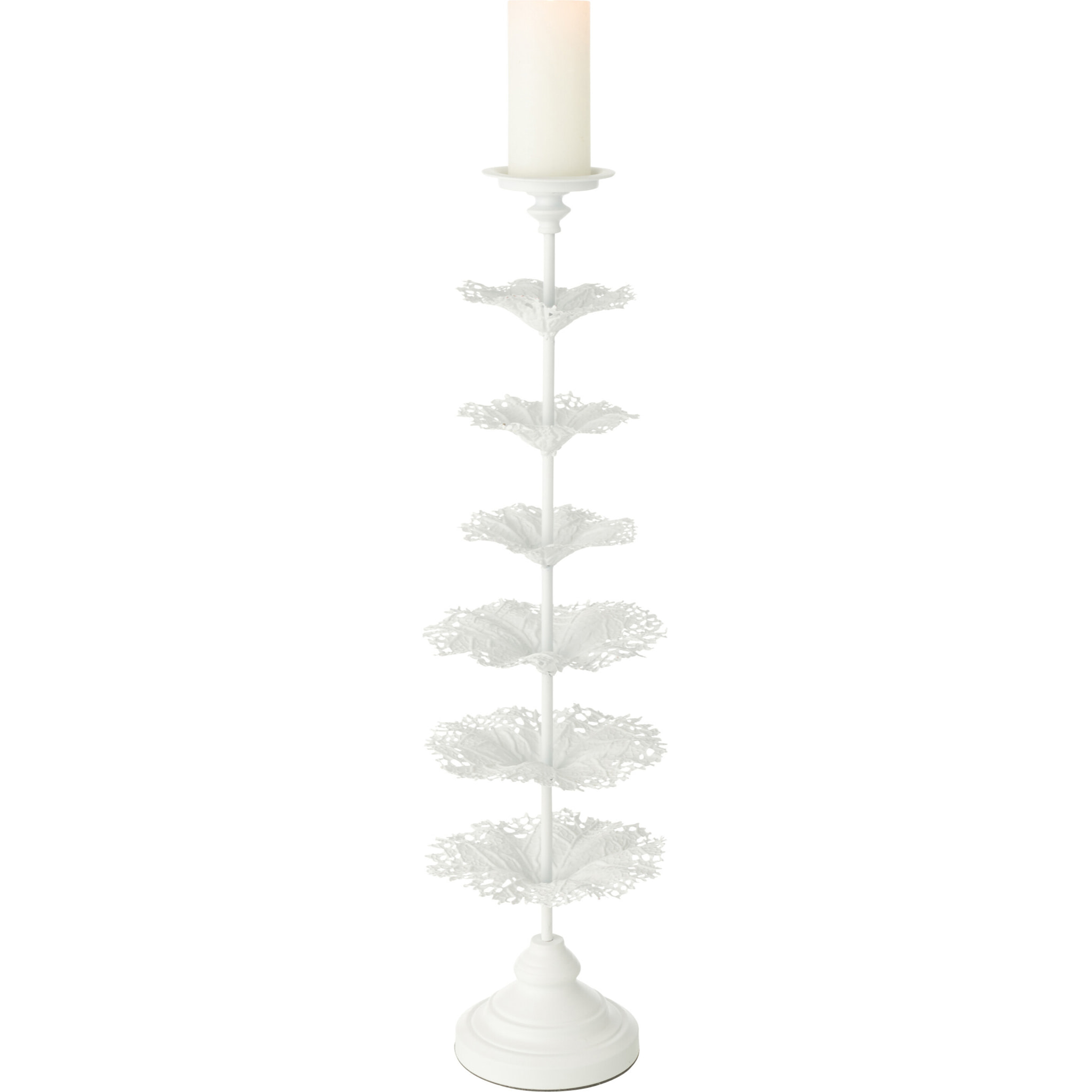 J-Line Photophore Arbre Metal Blanc Large