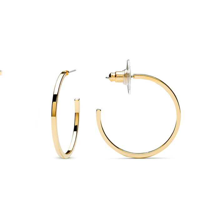 Pendientes de 20mm de diámetro acabado oro amarillo de 18K