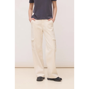 PANTALÓN CARGO MUJER LIBBY BLANCO ROTO