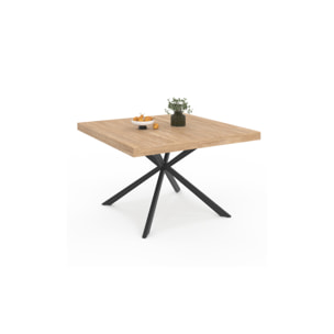 Table repas Brixton pieds spider - Bois - Noir